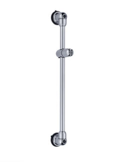 Diaqua Duschhalter mit Gleitschiene – 60 cm, Messing, Wandmontiert, Chrom