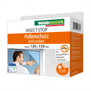 Windhager Fenster-Fliegengitter – 130 × 150 cm – Anthrazit – Siebmasche – Fixierband – Für Fluginsekten