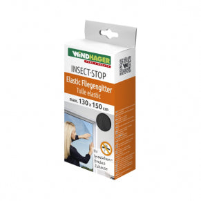 Windhager IS Plus Fenster-Fliegengitter – 130 × 150 cm – weiss – elastisch – für Fenster