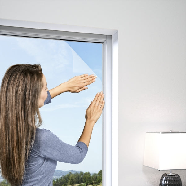 Windhager Fenster-Fliegengitter – 100 × 100 cm – Weiss – Kunststoff-Rahmen – Für Fluginsekten