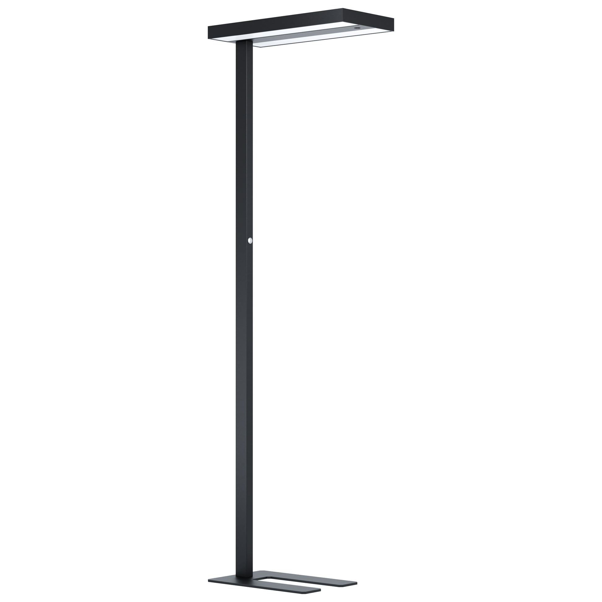 EGLO Garabella Stehleuchte – 10500 lm, 72 W, 4000 K, dimmbar, schwarz/transparent, Opal-Diffusor