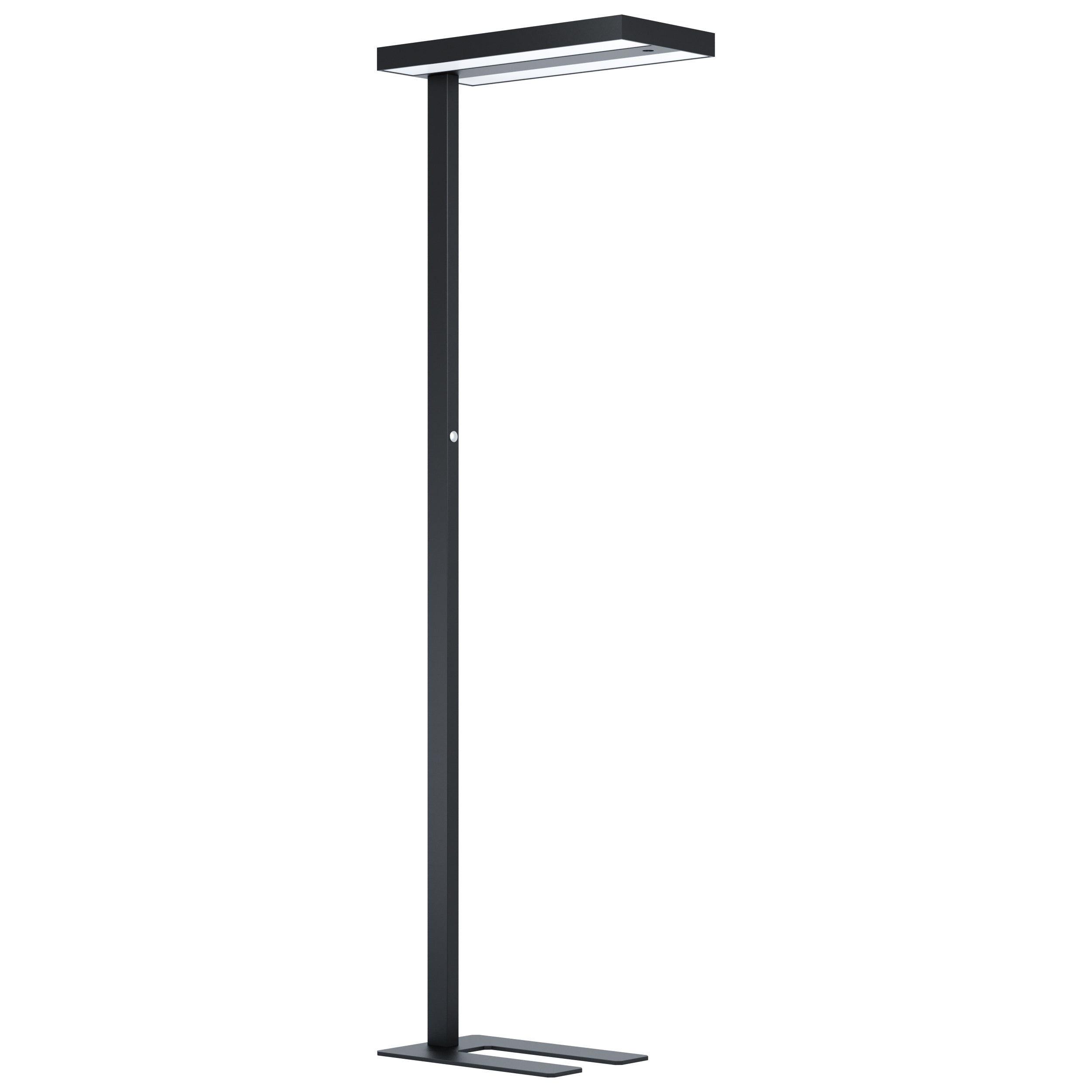 EGLO Garabella Stehleuchte – 10500 lm, 72 W, 4000 K, dimmbar, schwarz/transparent, Opal-Diffusor