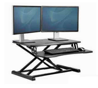 Fellowes Corsivo – Stehtisch – Schwarz – Höhenverstellbar
