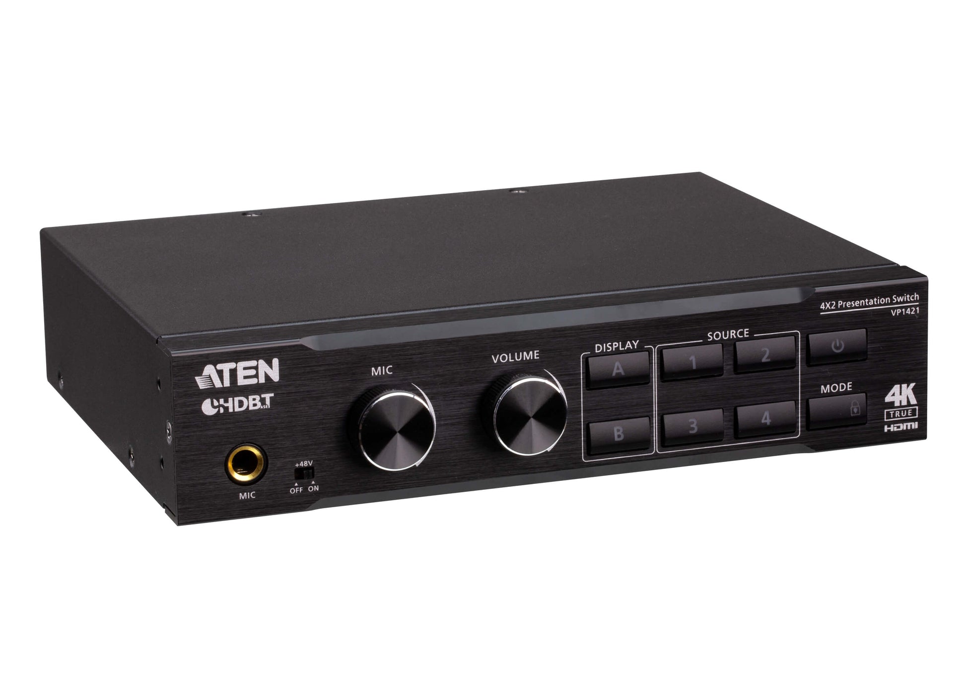 ATEN VP1421 – 4×2 HDMI-Matrix, 4K60, HDMI 2.0, RS-232/Ethernet/IR-Fernbedienung