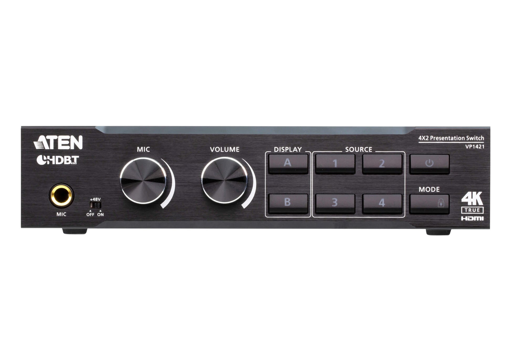 ATEN VP1421 – 4×2 HDMI-Matrix, 4K60, HDMI 2.0, RS-232/Ethernet/IR-Fernbedienung