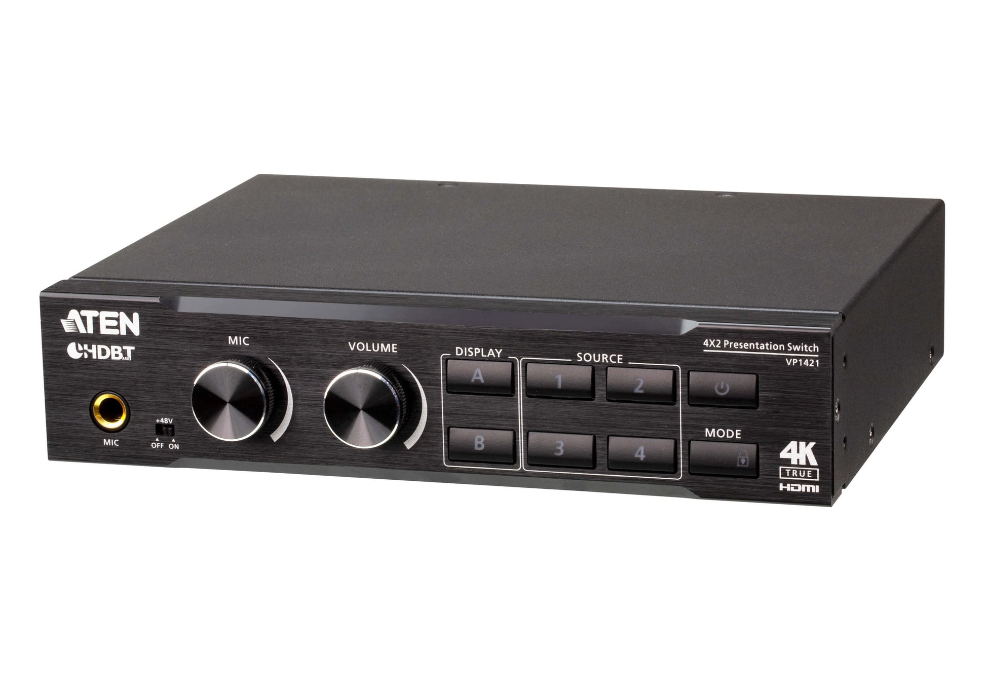 ATEN VP1421 – 4×2 HDMI-Matrix, 4K60, HDMI 2.0, RS-232/Ethernet/IR-Fernbedienung