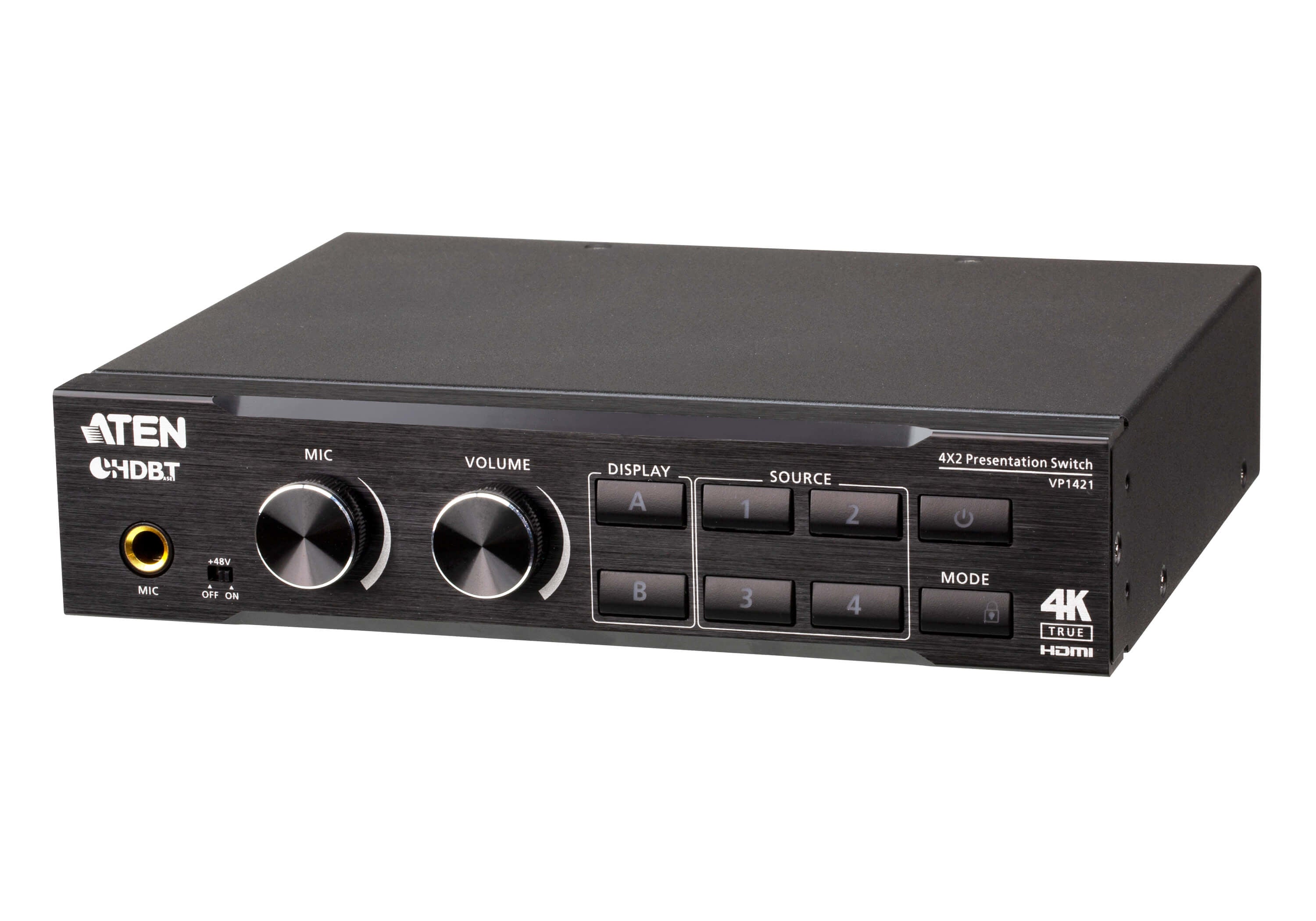 ATEN VP1421 – 4×2 HDMI-Matrix, 4K60, HDMI 2.0, RS-232/Ethernet/IR-Fernbedienung