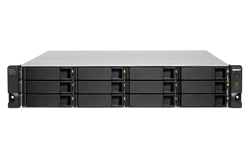 QNAP TL-R1200C-RP – 12-Bay Rack 2U Erweiterungseinheit – redundantes Netzteil, für 2,5"/3,5" HDD/SSD, SATA