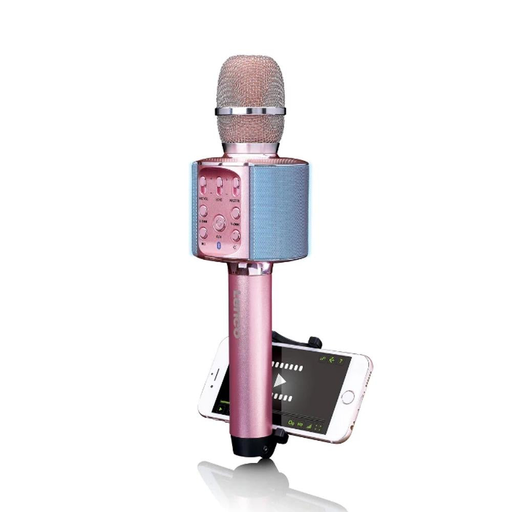 Lenco BMC-090 Tischmikrofon – Bluetooth, 3,5 mm Klinke, USB-A, Kabellos, Roségold