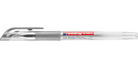 Edding Cristall Jelly 2185 Gelschreiber, Kappe – silber, Spitze 0,7 mm, schnelltrocknend, metallic, 1 Stk.
