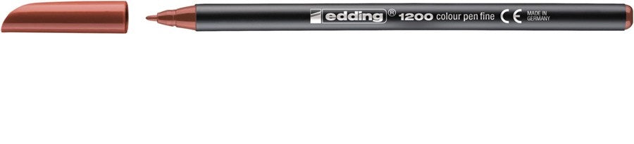 Edding 1200 Faserschreiber – Feine Spitze, 1 mm, wasserbasiert, Braun