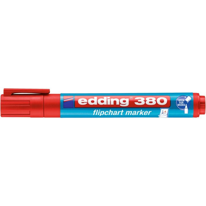 Edding Flipchart-Marker 380 – Rundspitze 1-5 mm – Rot – Nachfüllbar