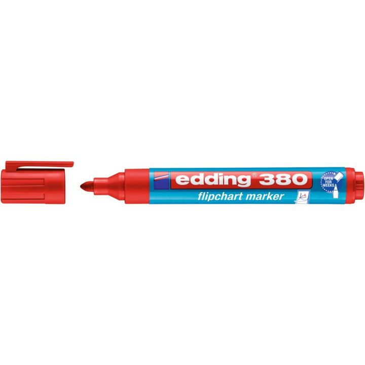 Edding Flipchart-Marker 380 – Rundspitze 1-5 mm – Rot – Nachfüllbar