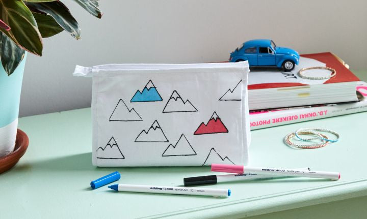 Edding 4600 Textilmarker – Rundspitze 1 mm – Mehrfarbig – 5er-Set