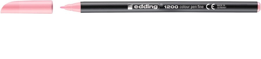 Edding 1200 Faserschreiber Pastell – Feine Spitze, 1 mm, wasserbasiert, Pink