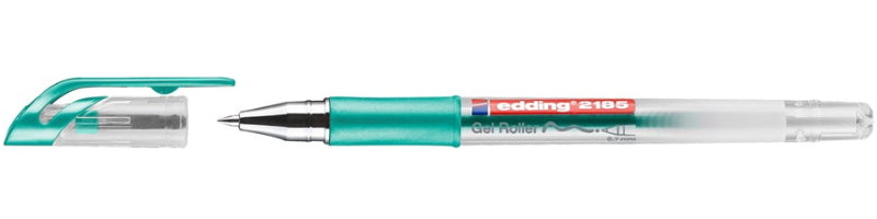 Edding Cristall Jelly 2185 Gelschreiber, Kappe – Grün, Spitze 0,7 mm, schnelltrocknend, metallic
