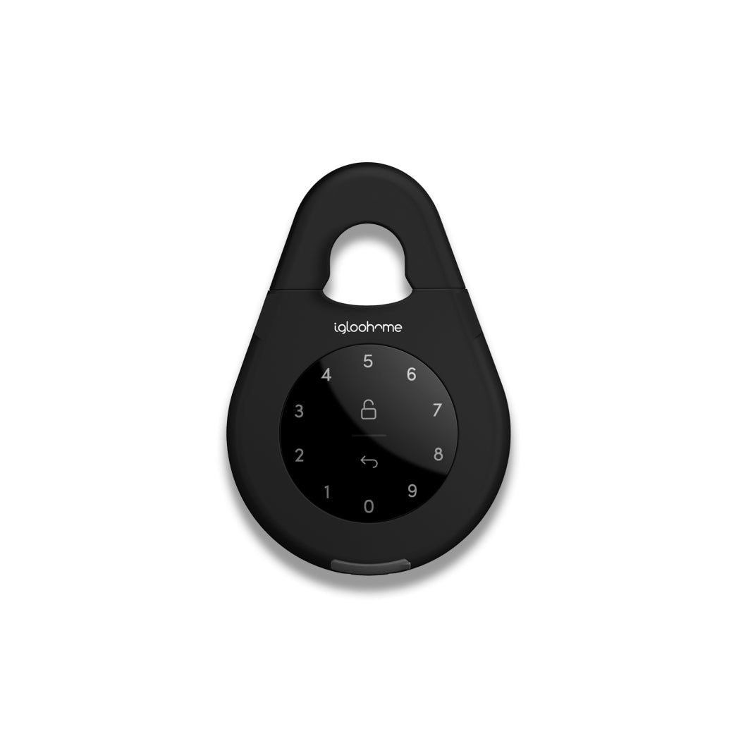 igloohome Schlüsselsafe Keybox 3 – Elektronikschloss – 114 × 53 × 166 mm – Wasserfest (IP66) – Schwarz