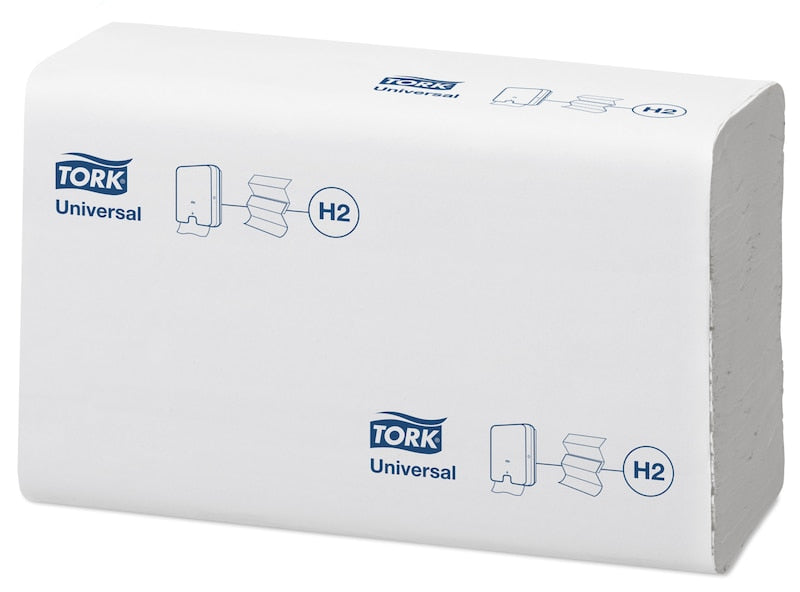Tork Falthandtuch – Z-Falz, 2-lagig, Zellstoff, Weiss, 210 × 235 mm, für Tork H2 System, 20×237 Stk.