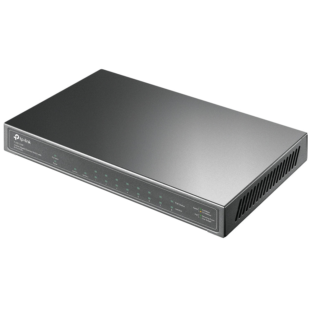 TP-Link TL-SG1210P – Switch – 9×GbE, 1×SFP, PoE+ 8×, 63 W