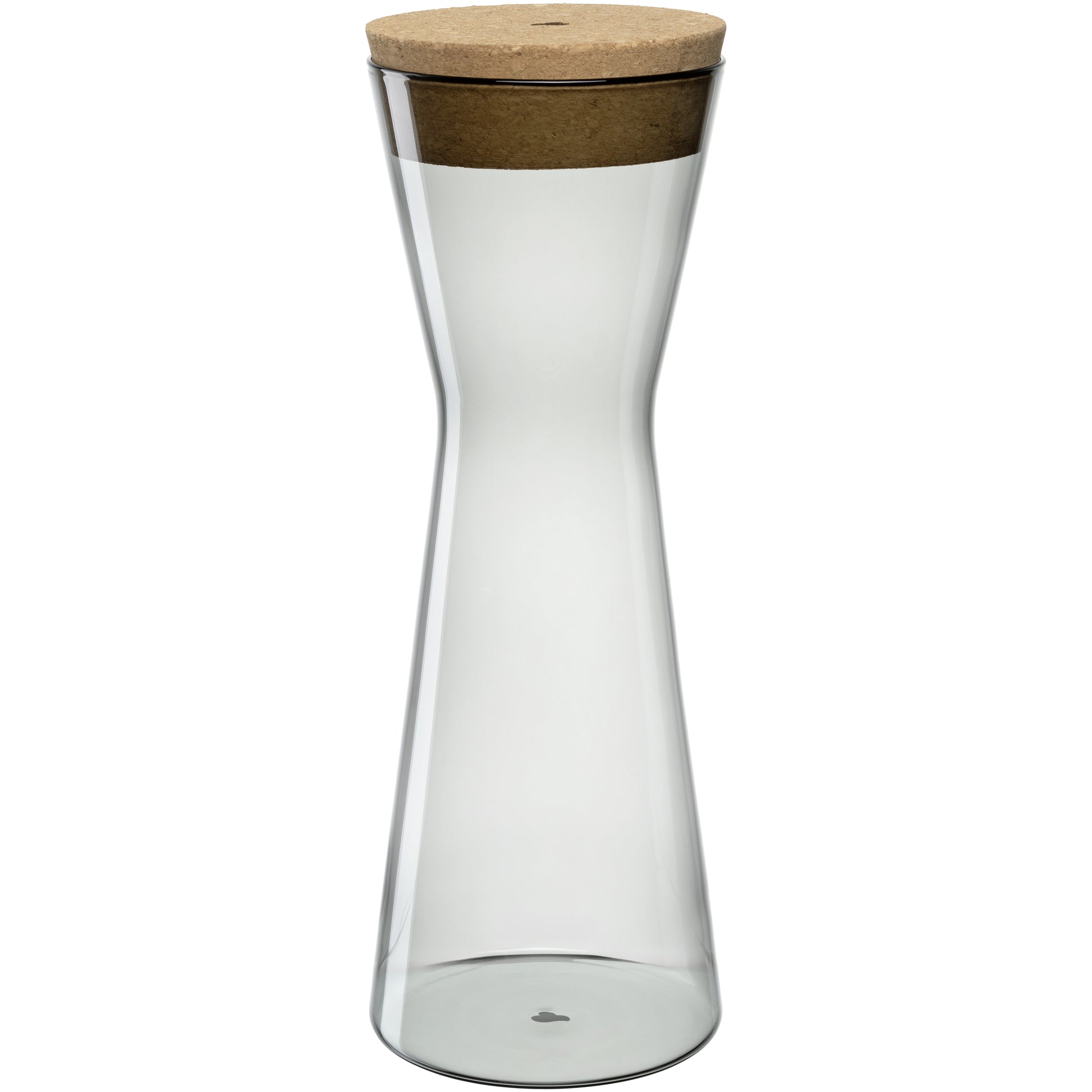 LEONARDO FORMA X – Vorratsdose 1,6 l, Ø 11 × 32 cm, Glas (Borosilikat)/Korkdeckel, Grau