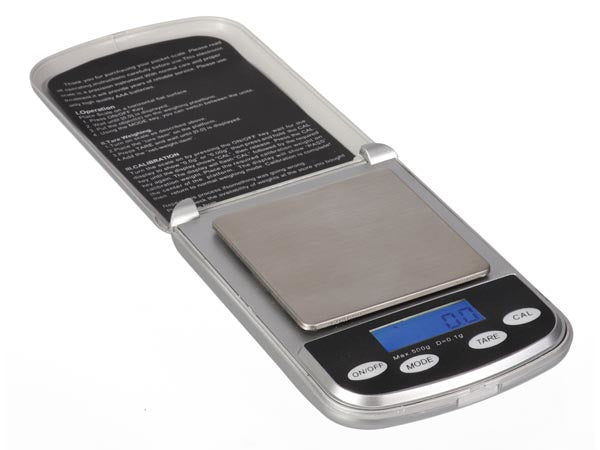 Velleman Feinwaage – bis 500 g, 0,1 g Teilung, ABS, grau
