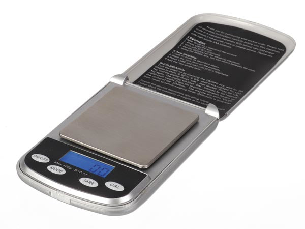 Velleman Feinwaage – bis 500 g, 0,1 g Teilung, ABS, grau