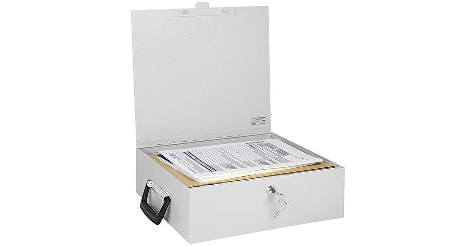 Wedo Dokumentenkassette 102 1637 – Weiss, Metallgehäuse