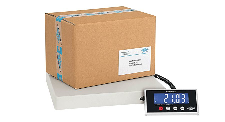 Wedo 100 Plus – Elektronische Paketwaage, bis 100 kg