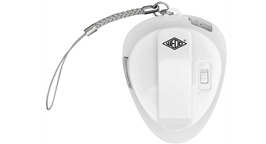 Wedo Anklippbare Taschenlampe 205 265400 – Akkubetrieb, USB-aufladbar, 6,3 cm – Weiss