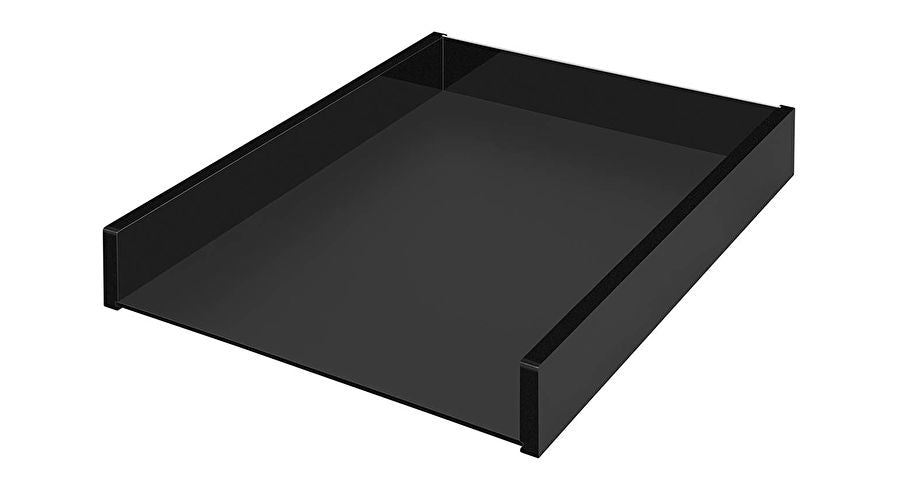 Wedo Black Office – Briefkorb für A4, Acryl, schwarz, 238 × 48 × 305 mm