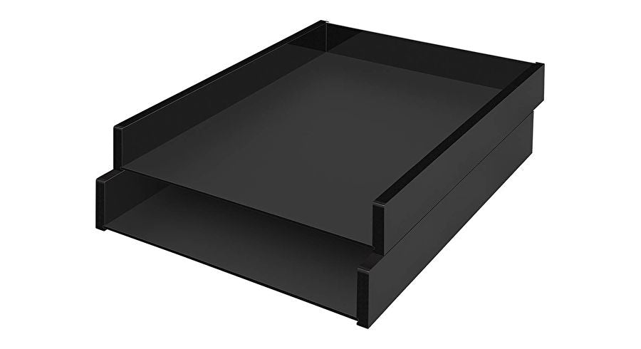 Wedo Black Office – Briefkorb für A4, Acryl, schwarz, 238 × 48 × 305 mm