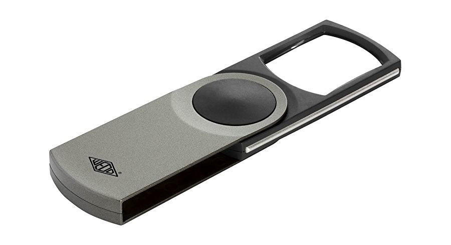 Wedo Leuchtlupe Swing-It – 3×, 48×38 mm, silber