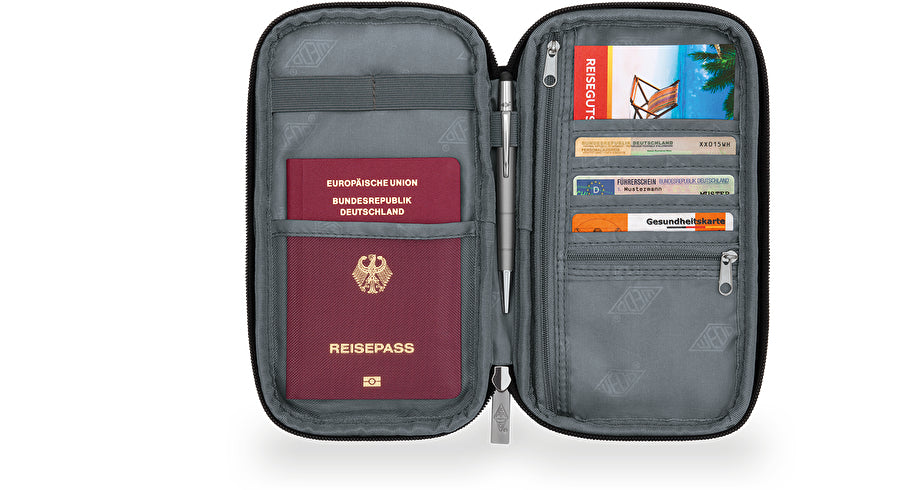 Wedo Reise-Organizer – Polyester, schwarz, 144 × 231 × 30 mm