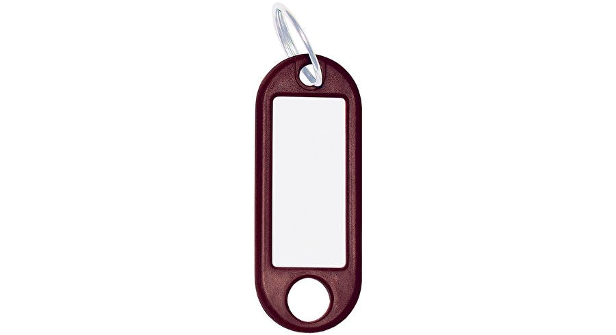 Wedo Schlüsselanhänger – Kunststoff, Braun, 21 × 52 mm, 100er-Pack