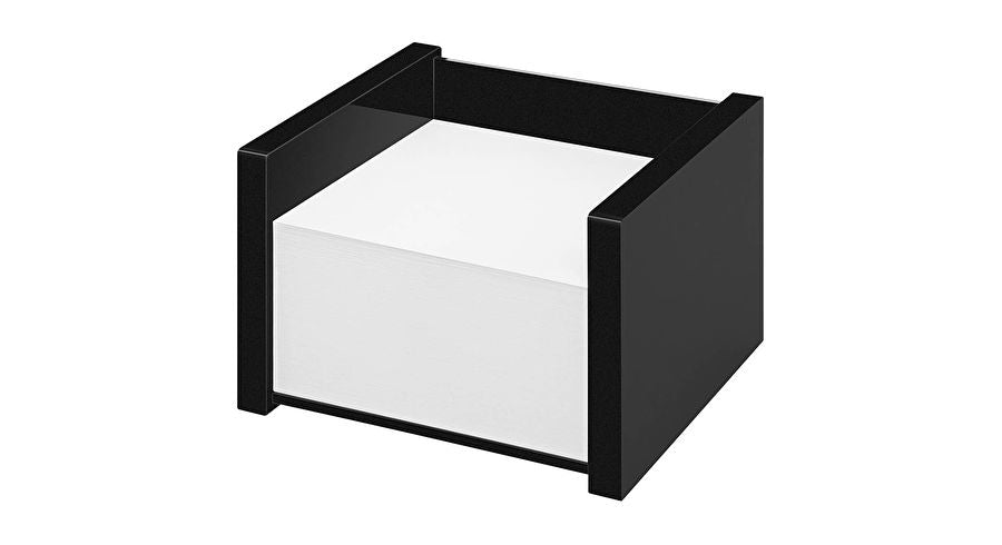 Wedo Zettelbox – Acryl, Schwarz, 109 × 75 × 100 mm