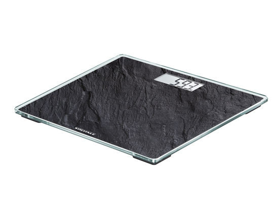 Soehnle Digitale Personenwaage Compact 300 – 180 kg – Schwarz – Glas