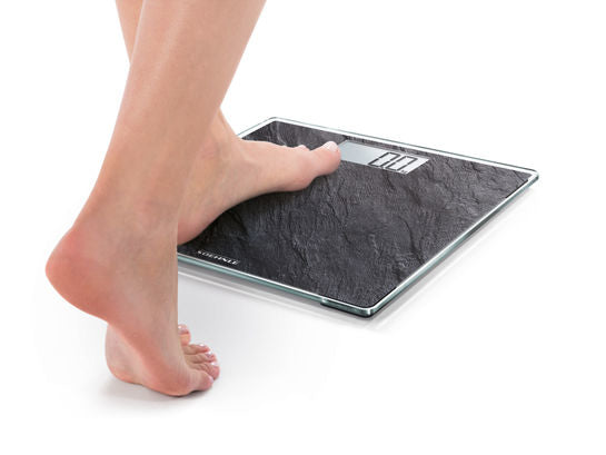 Soehnle Digitale Personenwaage Compact 300 – 180 kg – Schwarz – Glas