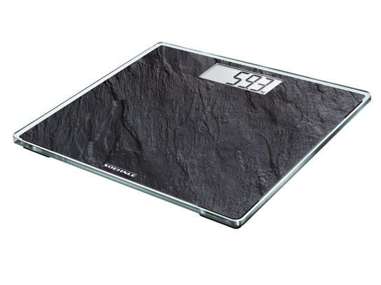 Soehnle Digitale Personenwaage Compact 300 – 180 kg – Schwarz – Glas