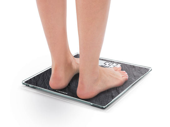 Soehnle Digitale Personenwaage Compact 300 – 180 kg – Schwarz – Glas