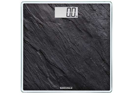 Soehnle Digitale Personenwaage Compact 300 – 180 kg – Schwarz – Glas