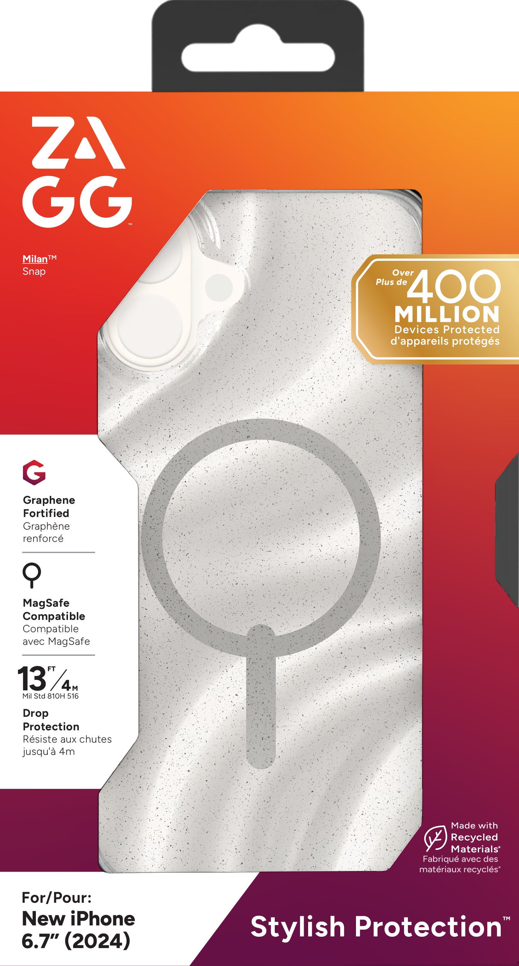 ZAGG Backcover – für Apple iPhone 16 Plus – Milan Swirl Glitter