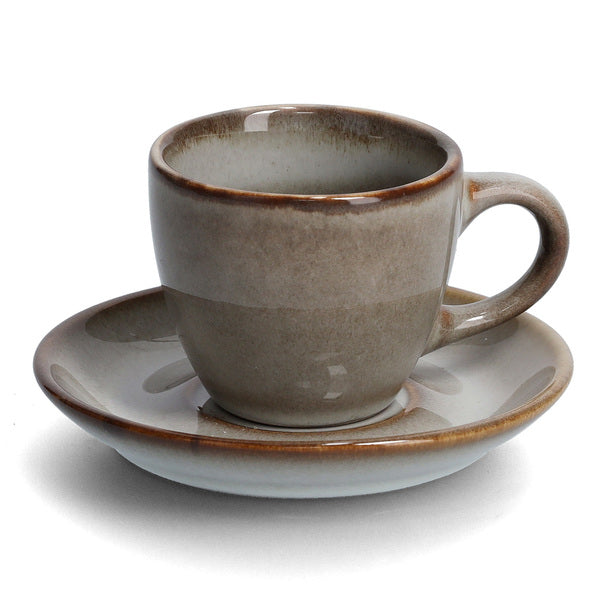 Zeller Present Espressotasse – 8-teiliges Set, 62 ml, Ø 6,0 cm, H 5,5 cm, Keramik, Grau, spülmaschinenfest
