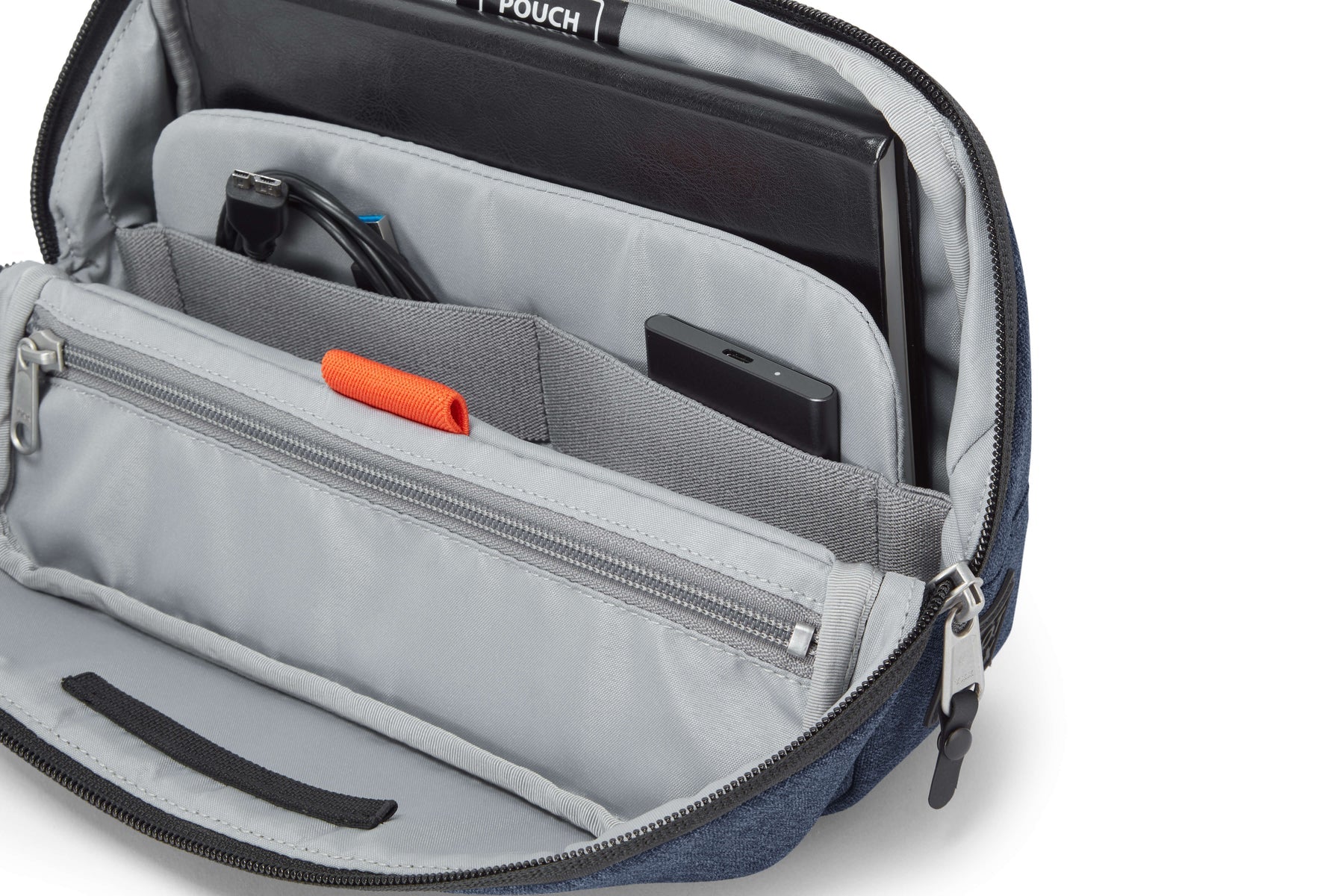 Hotbox Etui, leer, blau, Polyester, 27 × 18 × 8 cm