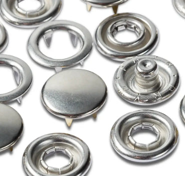 Prym Knöpfe Ø 10 mm – Messing, silber, 20 Stück