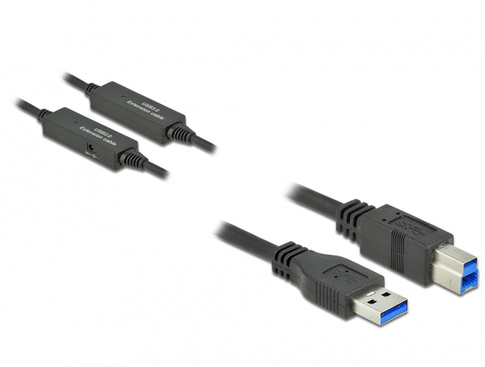 DeLOCK USB-Kabel, USB-A zu USB-B, 10 m, USB 3