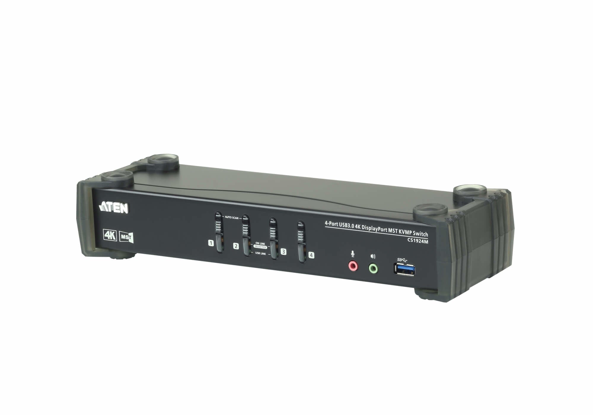 ATEN KVM-Switch 4×1, USB 3.2 Gen 1/DisplayPort, 4K (3840 × 2160), MST