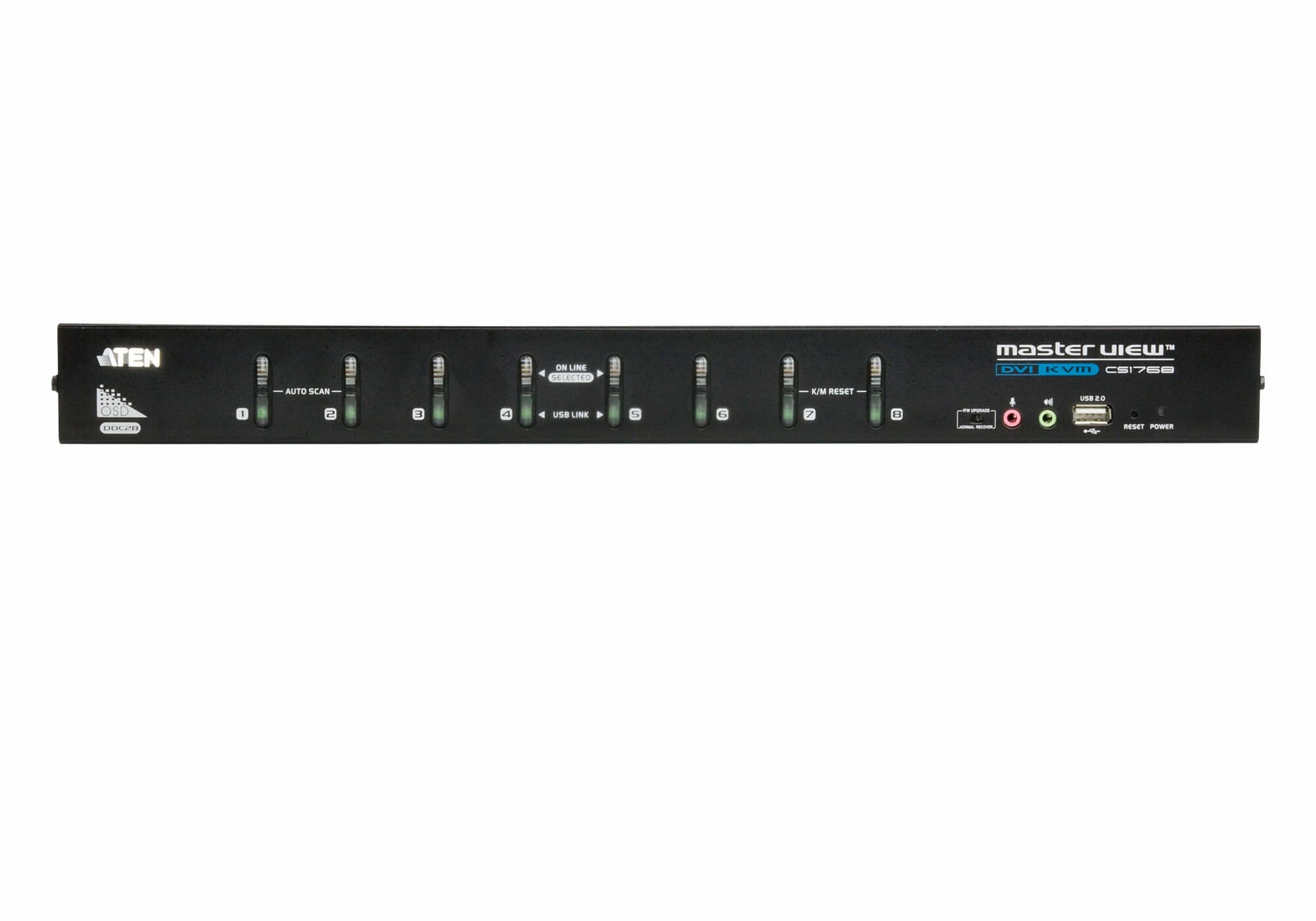ATEN CS1768 – KVM-Switch, 8-Port, DVI-I/USB, 2048 × 1536, für Windows, Linux, Mac und andere