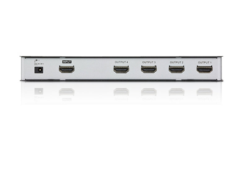 ATEN HDMI-Splitter, 1× HDMI Eingang / 4× HDMI Ausgang, 4K@60 Hz, 15 m, HDCP 1.4, 3D, Schwarz