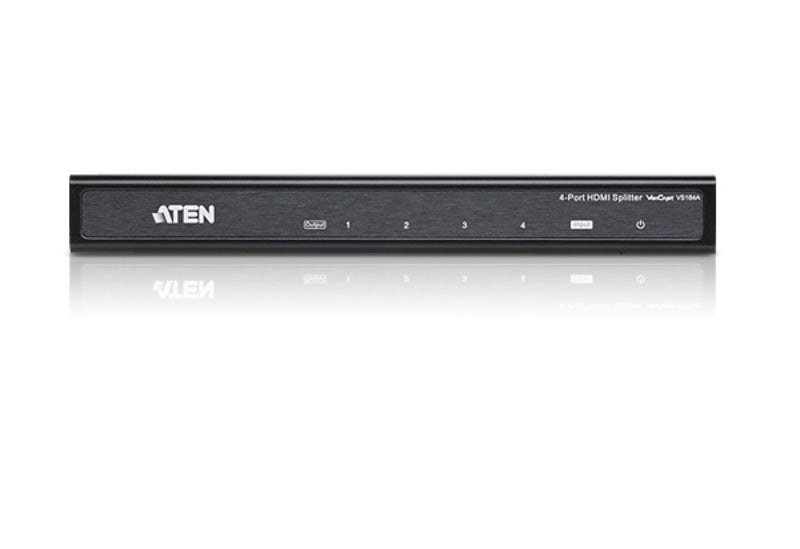 ATEN HDMI-Splitter, 1× HDMI Eingang / 4× HDMI Ausgang, 4K@60 Hz, 15 m, HDCP 1.4, 3D, Schwarz