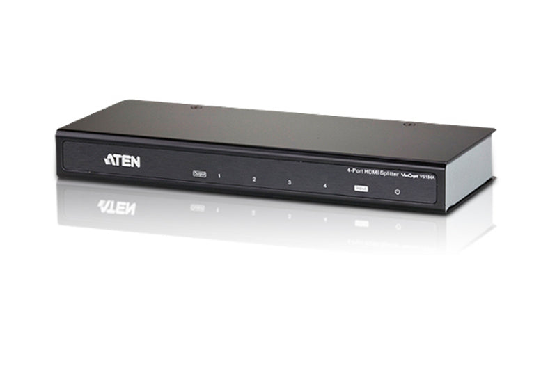 ATEN HDMI-Splitter, 1× HDMI Eingang / 4× HDMI Ausgang, 4K@60 Hz, 15 m, HDCP 1.4, 3D, Schwarz